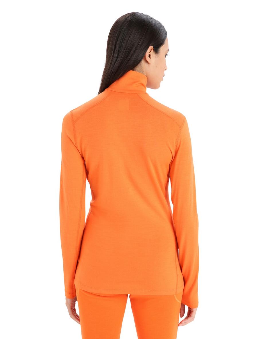 Une pièce Icebreaker Merino 200 Oasis Long Sleeve Half Zip Thermal Top Femme Orange | FR 1753TCEV